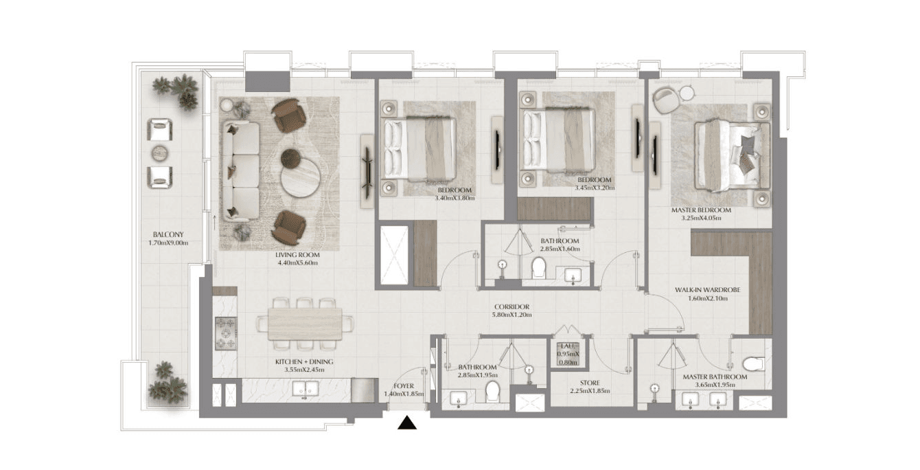 3 Bedroom Apartments