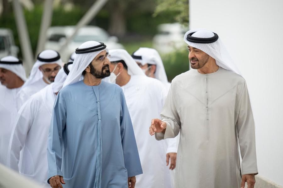 Where Sheikh Mohammed bin Zayed and Sheikh Mohammed bin Rashid stand, courage rises and fear disappears.