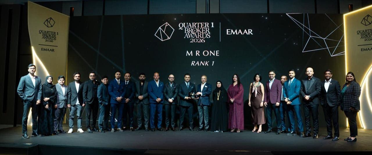 M R One Properties Secures the Number One Position at Emaar’s Quarter 1 Broker Awards 2026